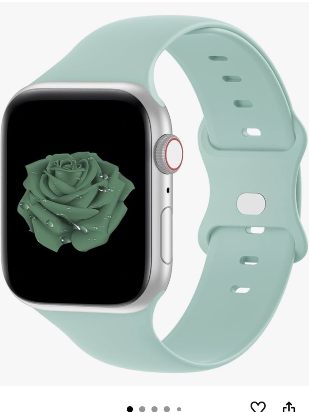 Apple Watch Sport Band 38mm 40mm 41mm Silicone Strap S/M Mint Blue